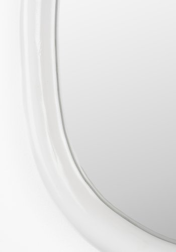 ZUIVER Looks S vgspejl, organisk - spejlglas og offwhite mangotr (67x49)