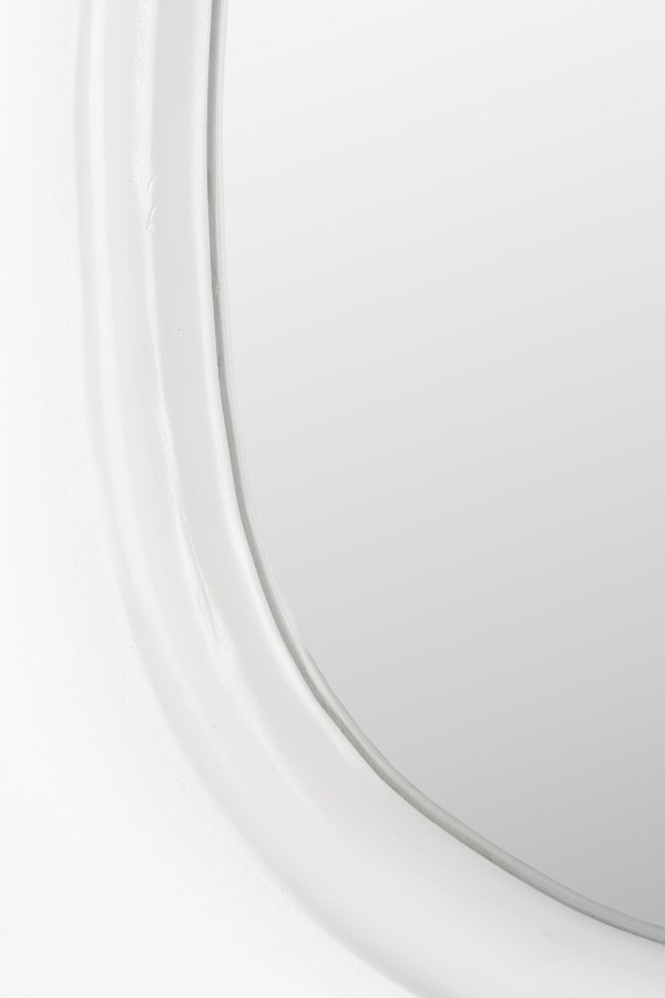 ZUIVER Looks S vgspejl, organisk - spejlglas og offwhite mangotr (67x49)