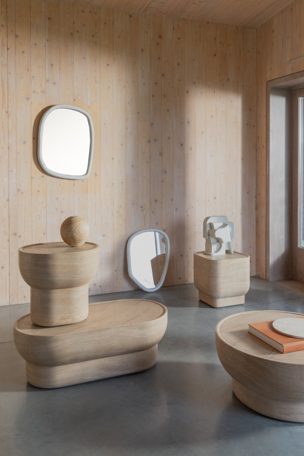 ZUIVER Looks S vgspejl, organisk - spejlglas og offwhite mangotr (67x49)