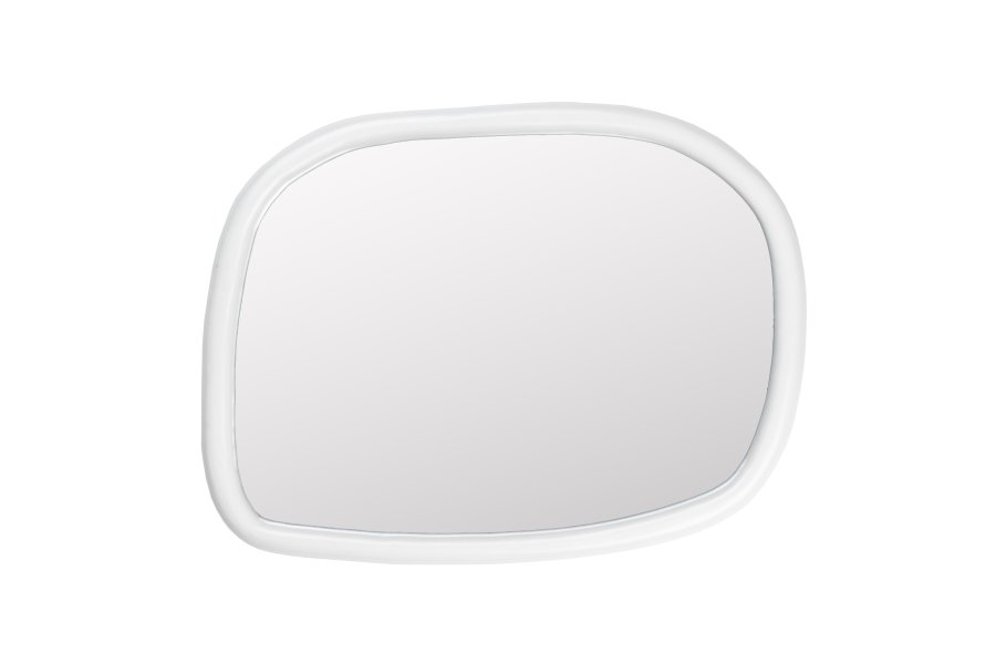 ZUIVER Looks M vgspejl, organisk - spejlglas og offwhite mangotr (73x55)