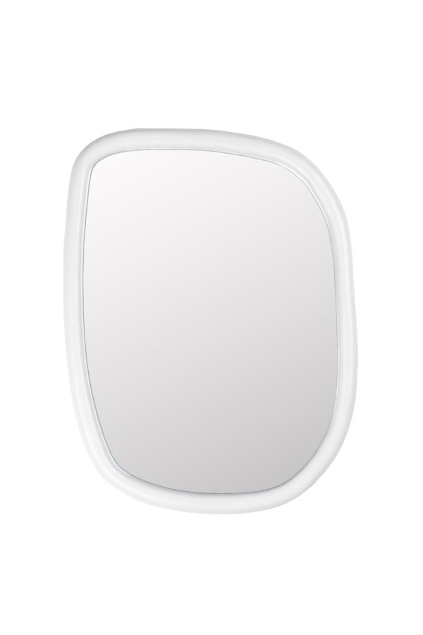 ZUIVER Looks M vgspejl, organisk - spejlglas og offwhite mangotr (73x55)
