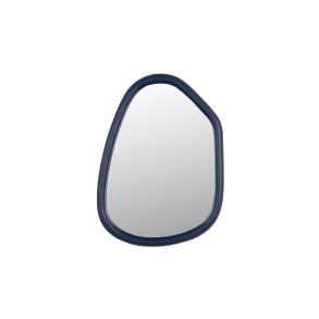 ZUIVER Looks S vgspejl, organisk - spejlglas og navy bl mangotr (67x49)