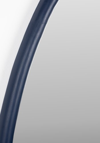 ZUIVER Looks S vgspejl, organisk - spejlglas og navy bl mangotr (67x49)