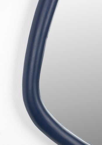 ZUIVER Looks M vgspejl, organisk - spejlglas og navy bl mangotr (70x55)