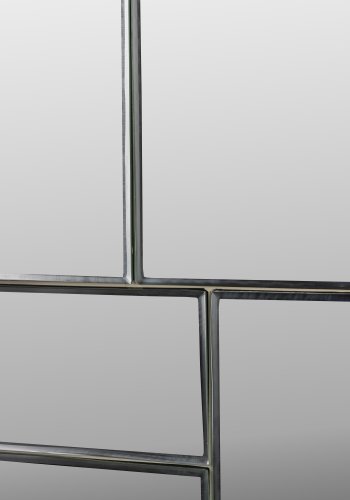 ZUIVER Glamour vgspejl, rektangulr - spejlglas og beige metal (45x70)