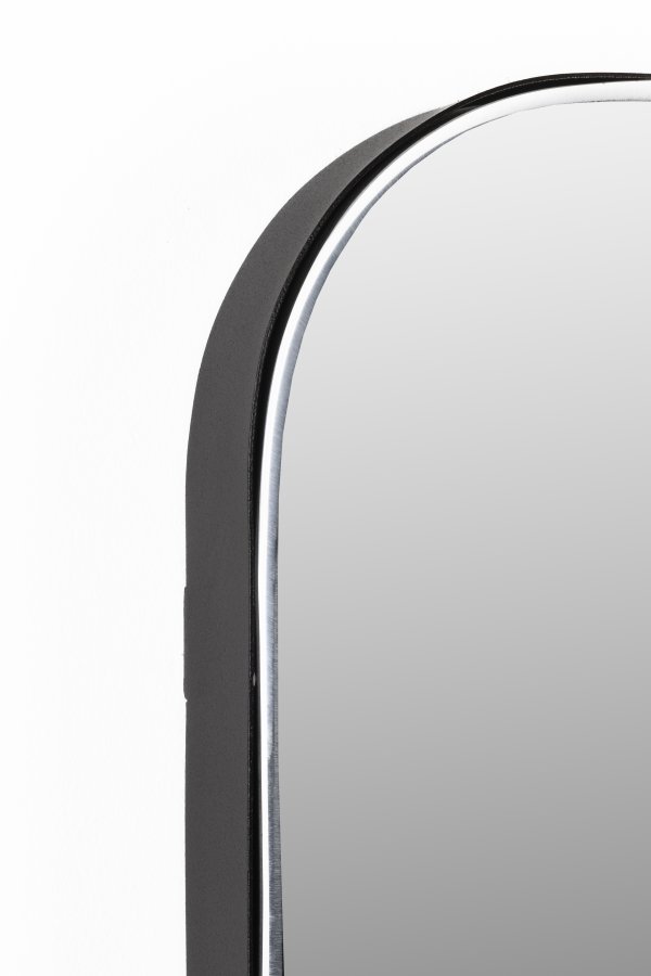 ZUIVER Glamour vgspejl, rektangulr - spejlglas og mrkebrun metal (45x70)