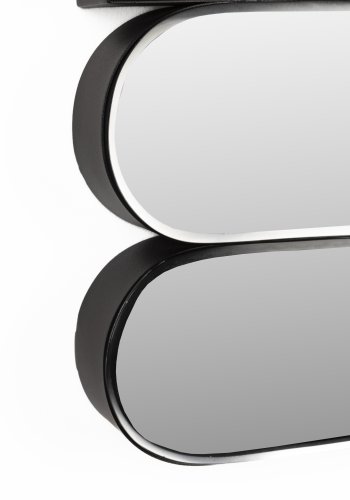 ZUIVER Glamour vgspejl, rektangulr - spejlglas og mrkebrun metal (45x70)