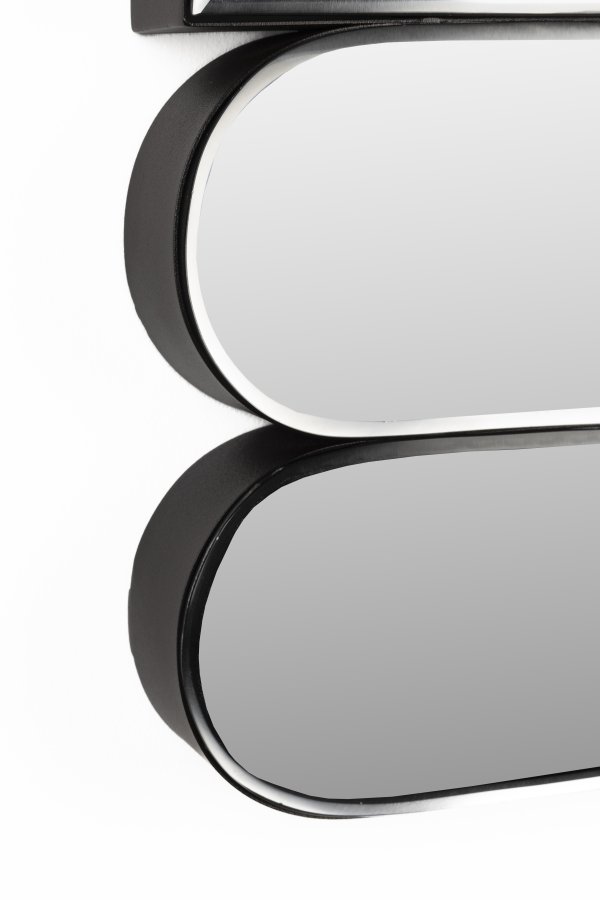 ZUIVER Glamour vgspejl, rektangulr - spejlglas og mrkebrun metal (45x70)