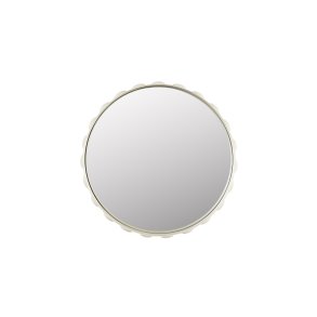 ZUIVER Bubbles vgspejl, rund - spejlglas og beige jern (50)