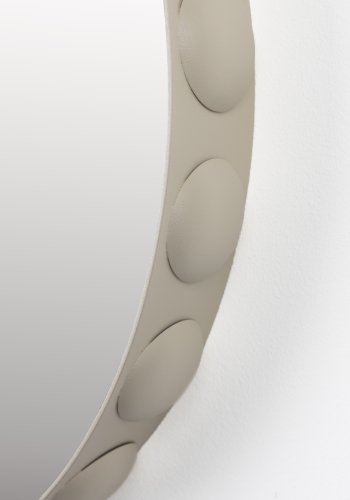 ZUIVER Bubbles vgspejl, rund - spejlglas og beige jern (50)