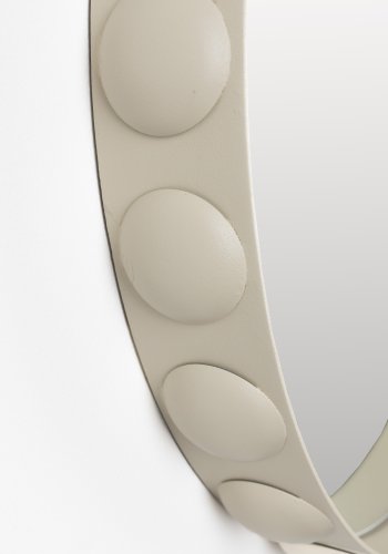 ZUIVER Bubbles vgspejl, rund - spejlglas og beige jern (50)