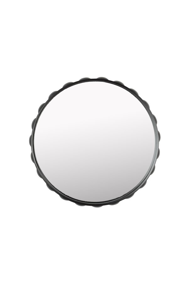 ZUIVER Bubbles vgspejl, rund - spejlglas og mrkebrun jern (50)