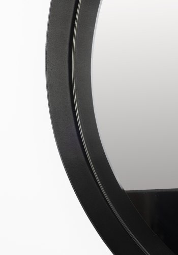 ZUIVER Bubbles vgspejl, rund - spejlglas og mrkebrun jern (50)