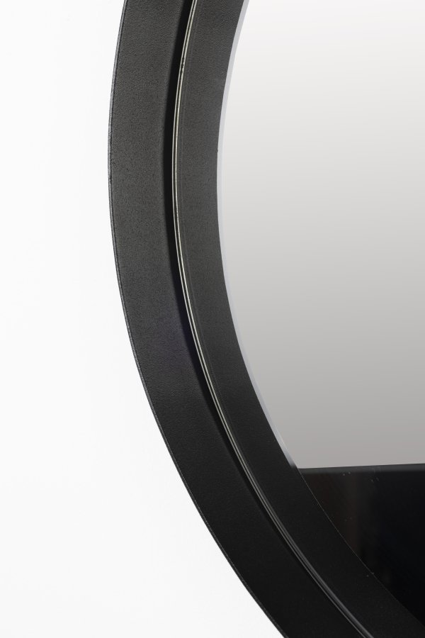 ZUIVER Bubbles vgspejl, rund - spejlglas og mrkebrun jern (50)