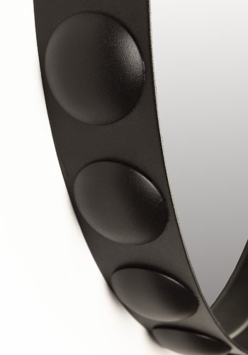 ZUIVER Bubbles vgspejl, rund - spejlglas og mrkebrun jern (50)