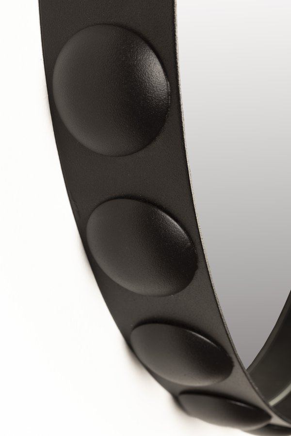 ZUIVER Bubbles vgspejl, rund - spejlglas og mrkebrun jern (50)