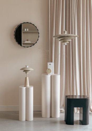 ZUIVER Bubbles vgspejl, rund - spejlglas og mrkebrun jern (50)