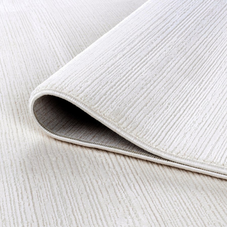 TEPPI Lima gulvtppe m. mnster, rektangulr - creme polyester (160x230)