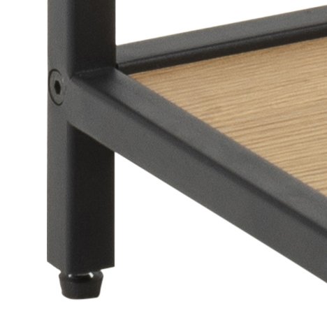 ACT NORDIC Seaford natbord - natur/sort papir vildeg/metal, m. 1 skuffe og 1 hylde