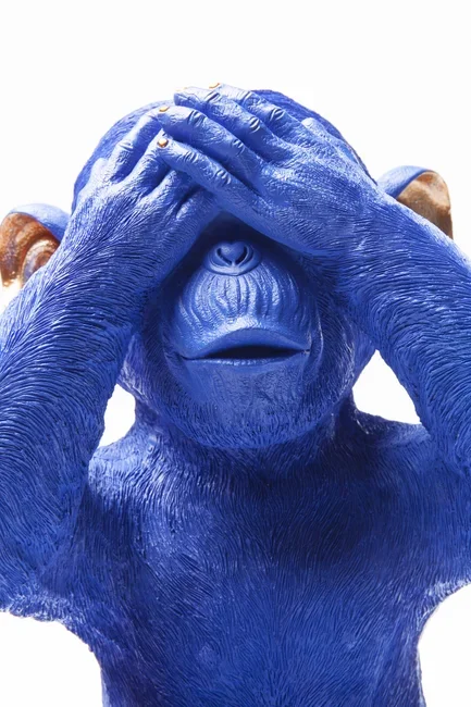 KARE DESIGN Monkey Mizaru sparebsse - bl polyresin (H:35)