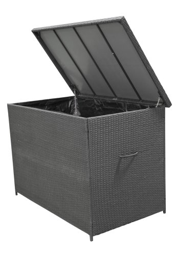 VENTURE DESIGN rektangulr Amazon udendrs hyndeboks - sort rattan og stl