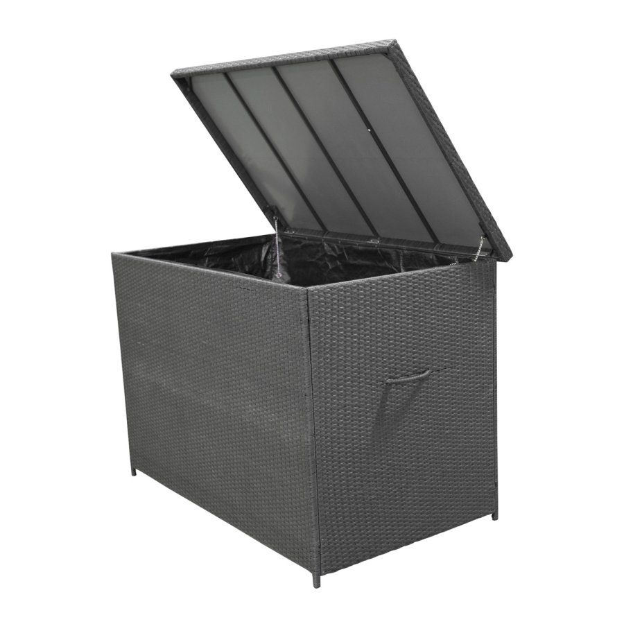 VENTURE DESIGN rektangulr Amazon udendrs hyndeboks - sort rattan og stl