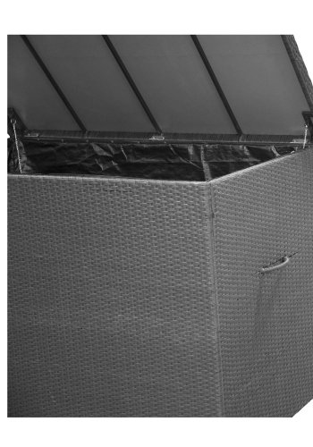 VENTURE DESIGN rektangulr Amazon udendrs hyndeboks - sort rattan og stl