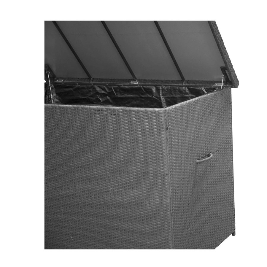 VENTURE DESIGN rektangulr Amazon udendrs hyndeboks - sort rattan og stl