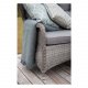 VENTURE DESIGN Washington Flexi hjrne havesofa med gr hynder og glasbord - gr aluminium