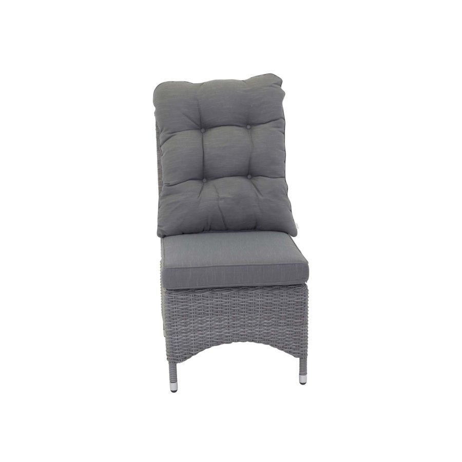 VENTURE DESIGN Washington Flexi hjrne havesofa med gr hynder og glasbord - gr aluminium