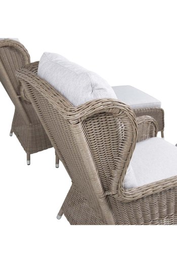 VENTURE DESIGN Washington lounge havest m. natur hynder og glasbord - natur rattan