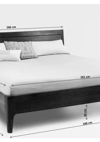 KARE DESIGN Brooklyn Walnut sengeramme - valnddebrunt sheeshamtr (160x200)