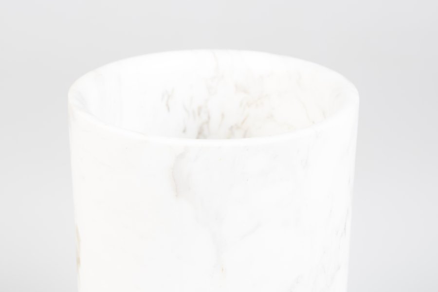 ZUIVER Fajen vase, rund - hvid marmor
