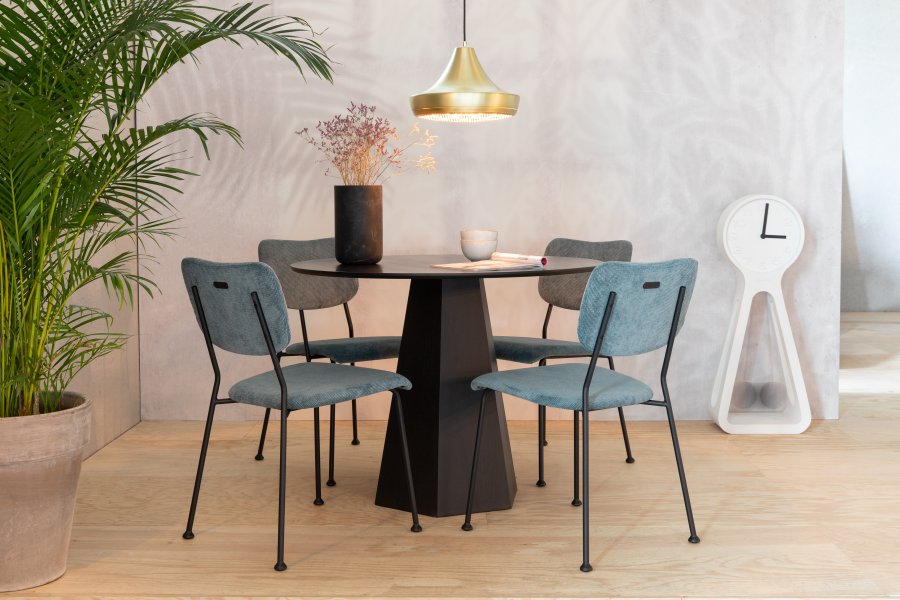 ZUIVER Fajen vase, rund - sort marmor