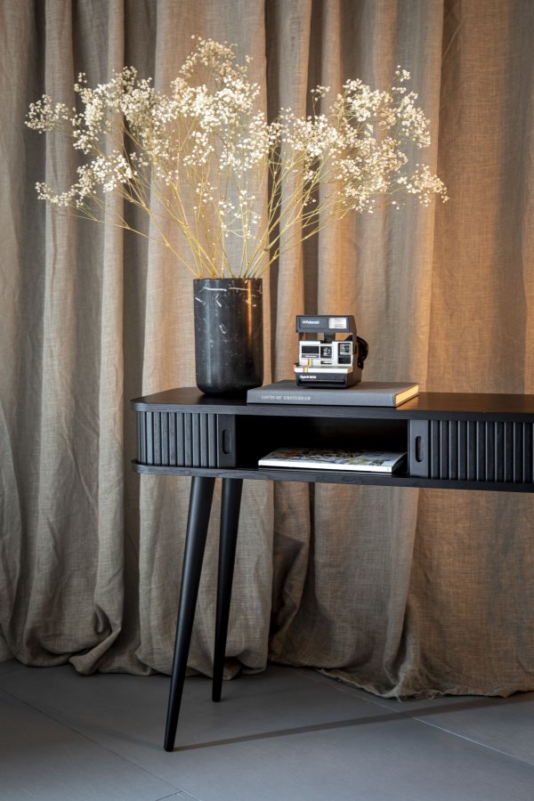 ZUIVER Fajen vase, rund - sort marmor