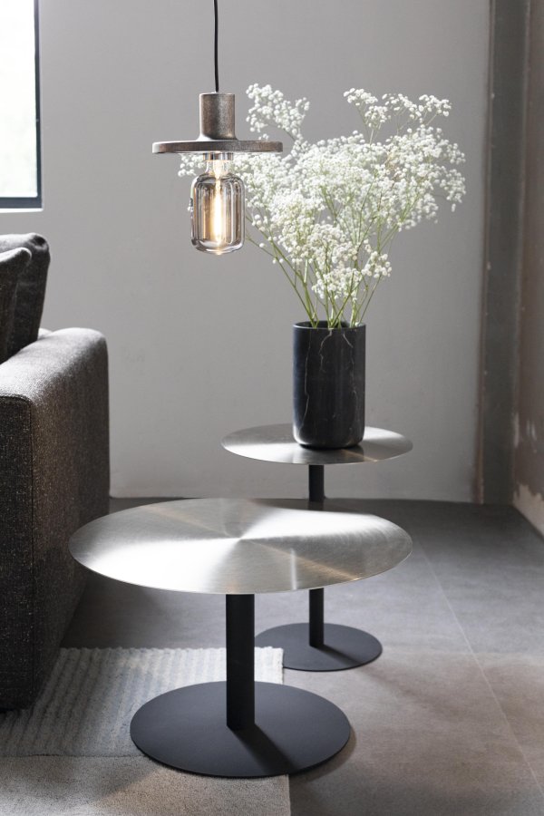 ZUIVER Fajen vase, rund - sort marmor