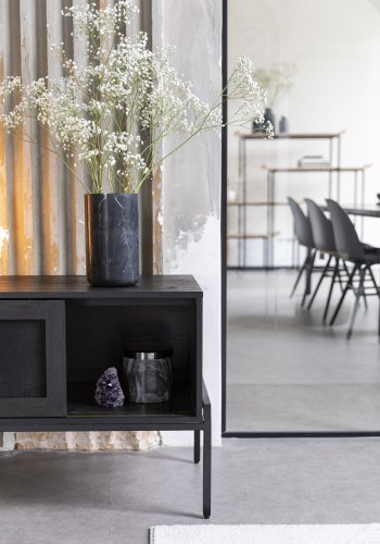 ZUIVER Fajen vase, rund - sort marmor