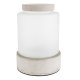 ZUIVER Reina L vase, rund, m. lys, genopladelig - glas og gr beton