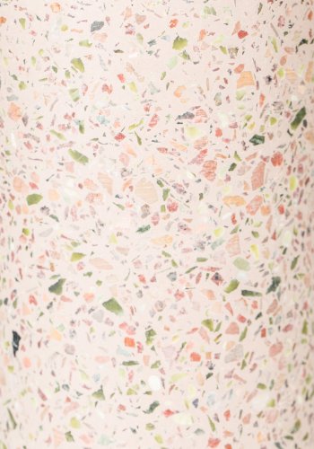 ZUIVER Fajen vase, rund - lyserd terrazzo