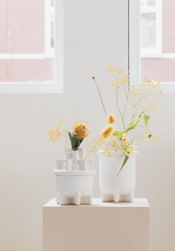 ZUIVER Bassin vase S - hvid keramik