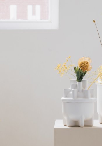 ZUIVER Bassin vase S - hvid keramik