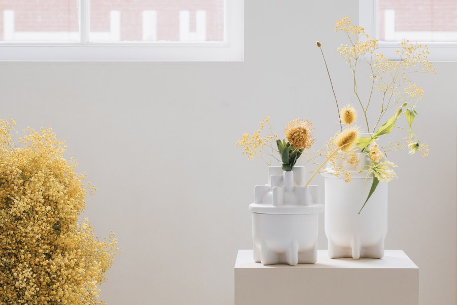 ZUIVER Bassin vase S - hvid keramik