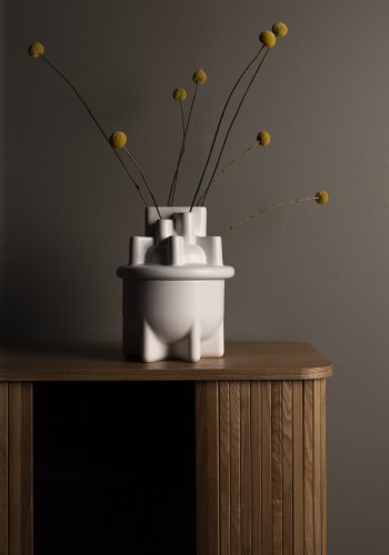 ZUIVER Bassin vase S - hvid keramik