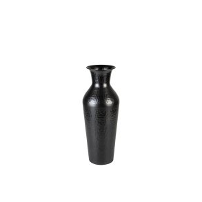 WHITE LABEL LIVING Dunja M vase, rund - antik sort stl (H:49)