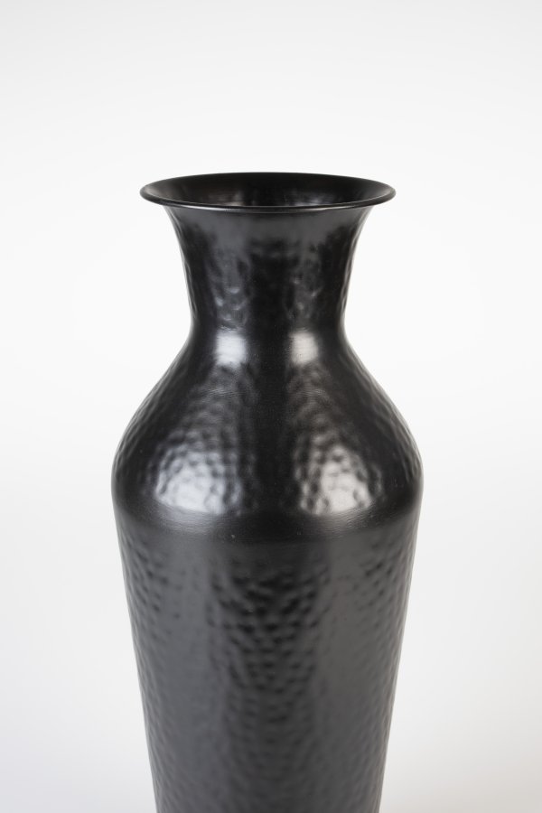 WHITE LABEL LIVING Dunja M vase, rund - antik sort stl (H:49)