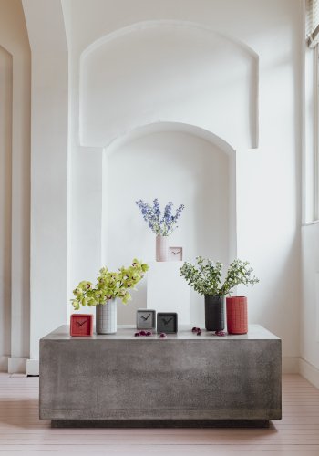 ZUIVER Fajen vase, rund - gr beton