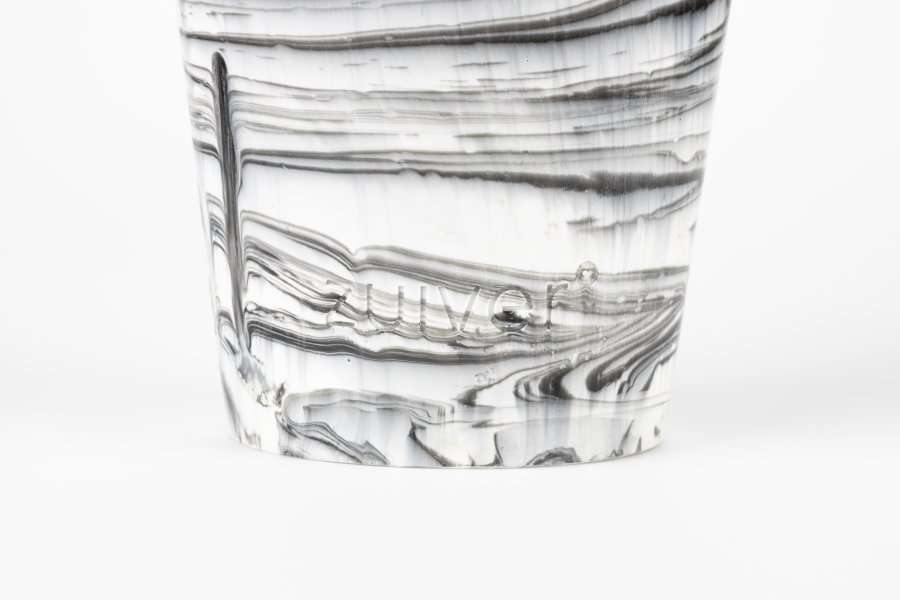 ZUIVER Conic vase S, rund - hvid og sort harpiks
