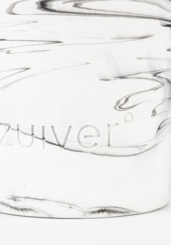 ZUIVER Conic vase M, rund - hvid og sort harpiks
