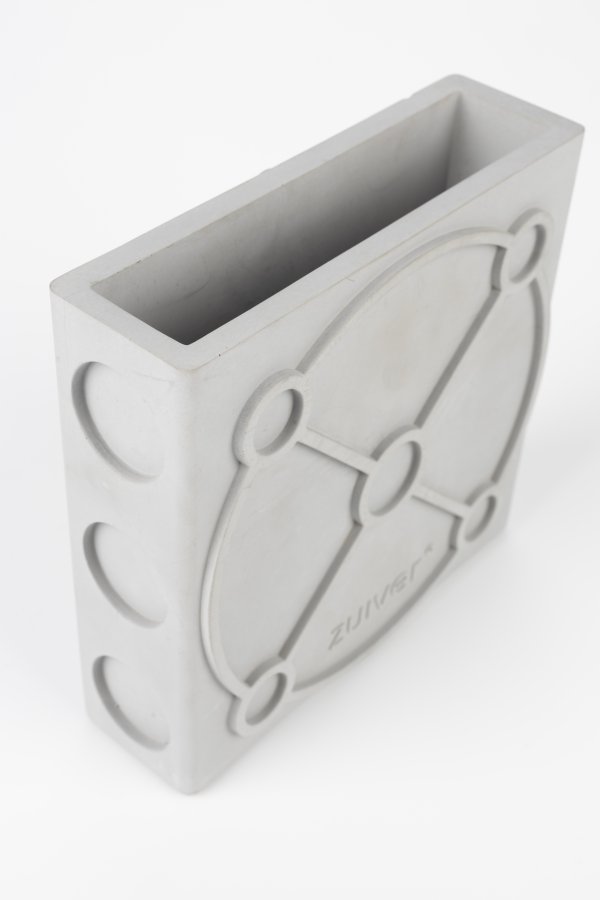 ZUIVER Graphic vase, rektangulr - gr beton