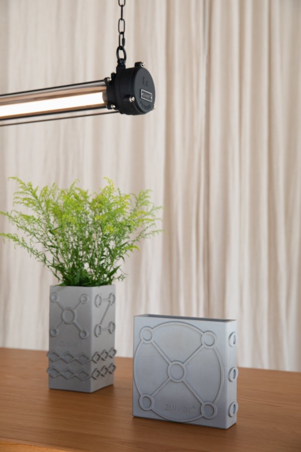 ZUIVER Graphic vase, rektangulr - gr beton